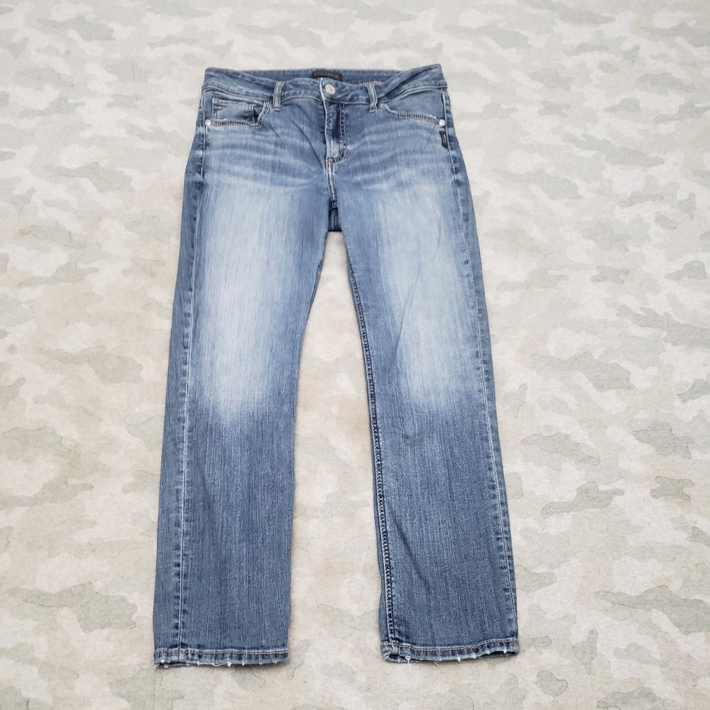 Silver Jeans Elyse Capri Jeans Womens 29 Blue Stretch Denim Medium Wash